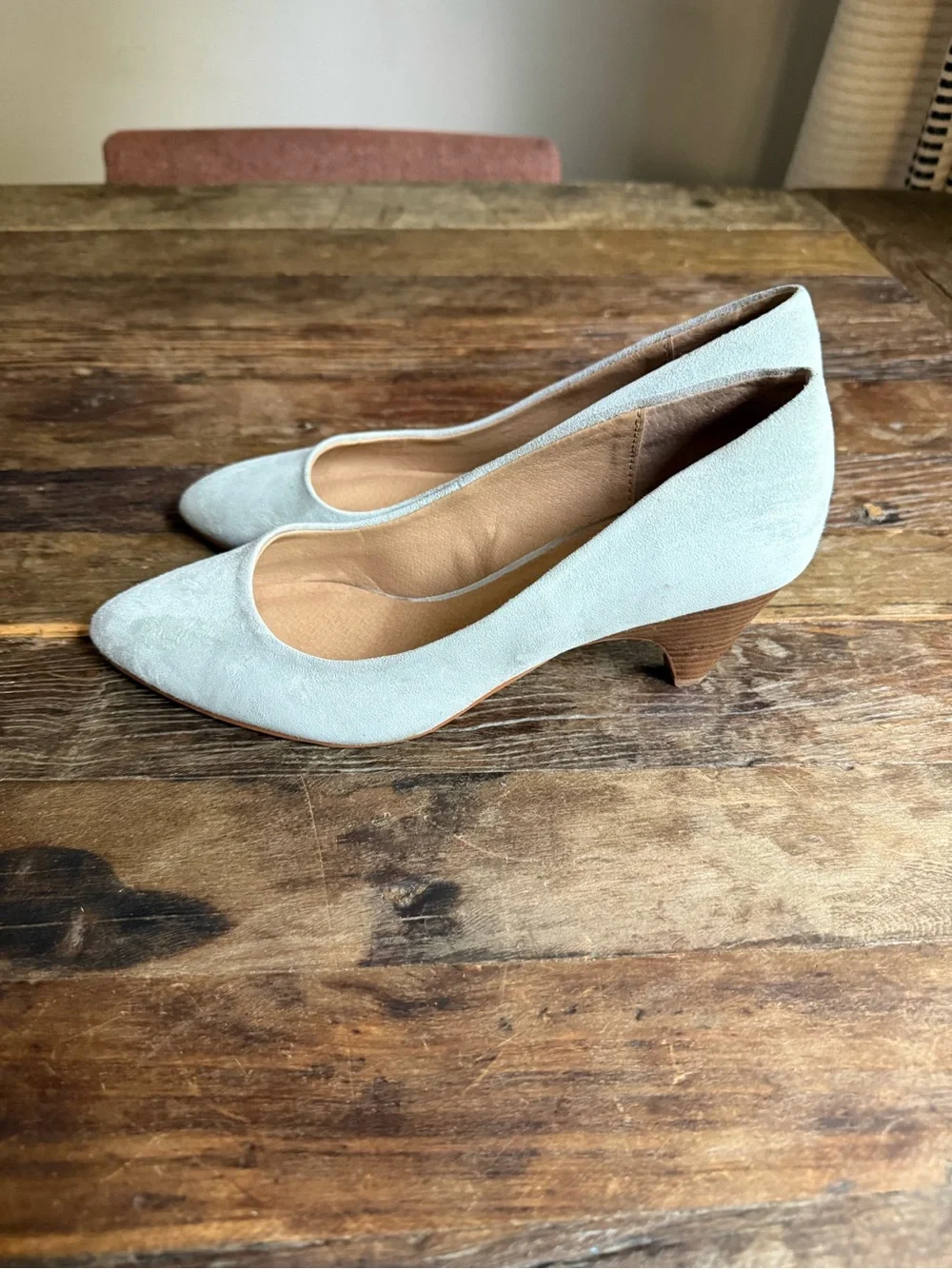 Anthropologie MADE Women's Pointed Toe Pumps in Sage